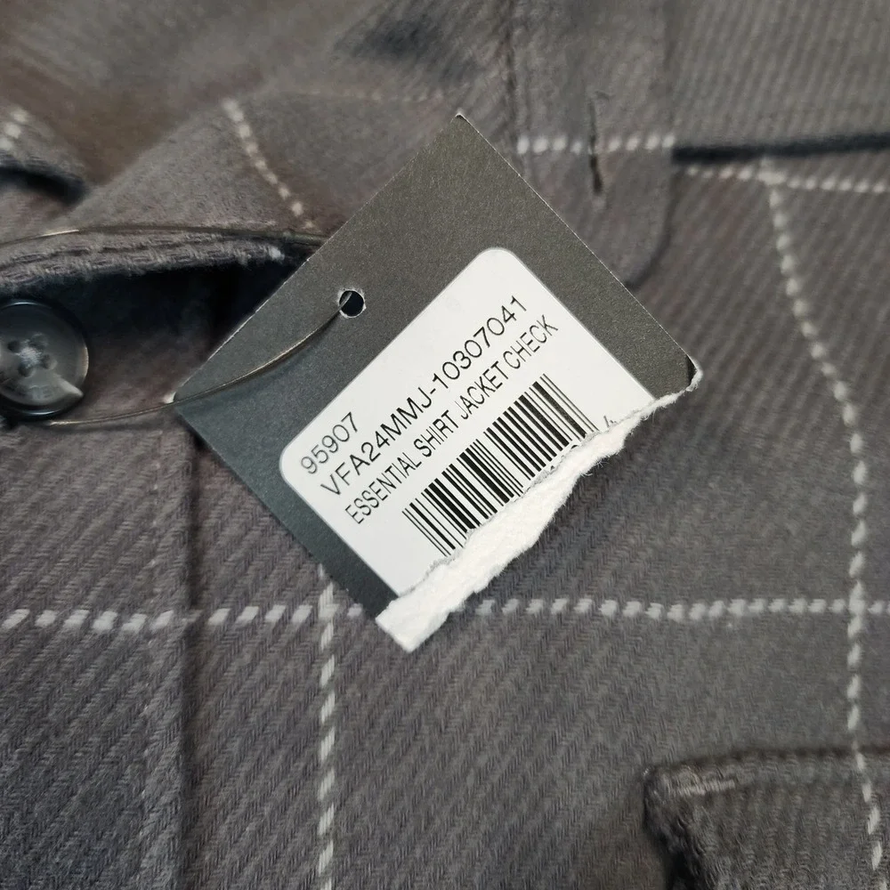 Van Heusen Shacket Men XXL Flannel Windowpane Plaid Long Sleeve Shirt Jacket NWT